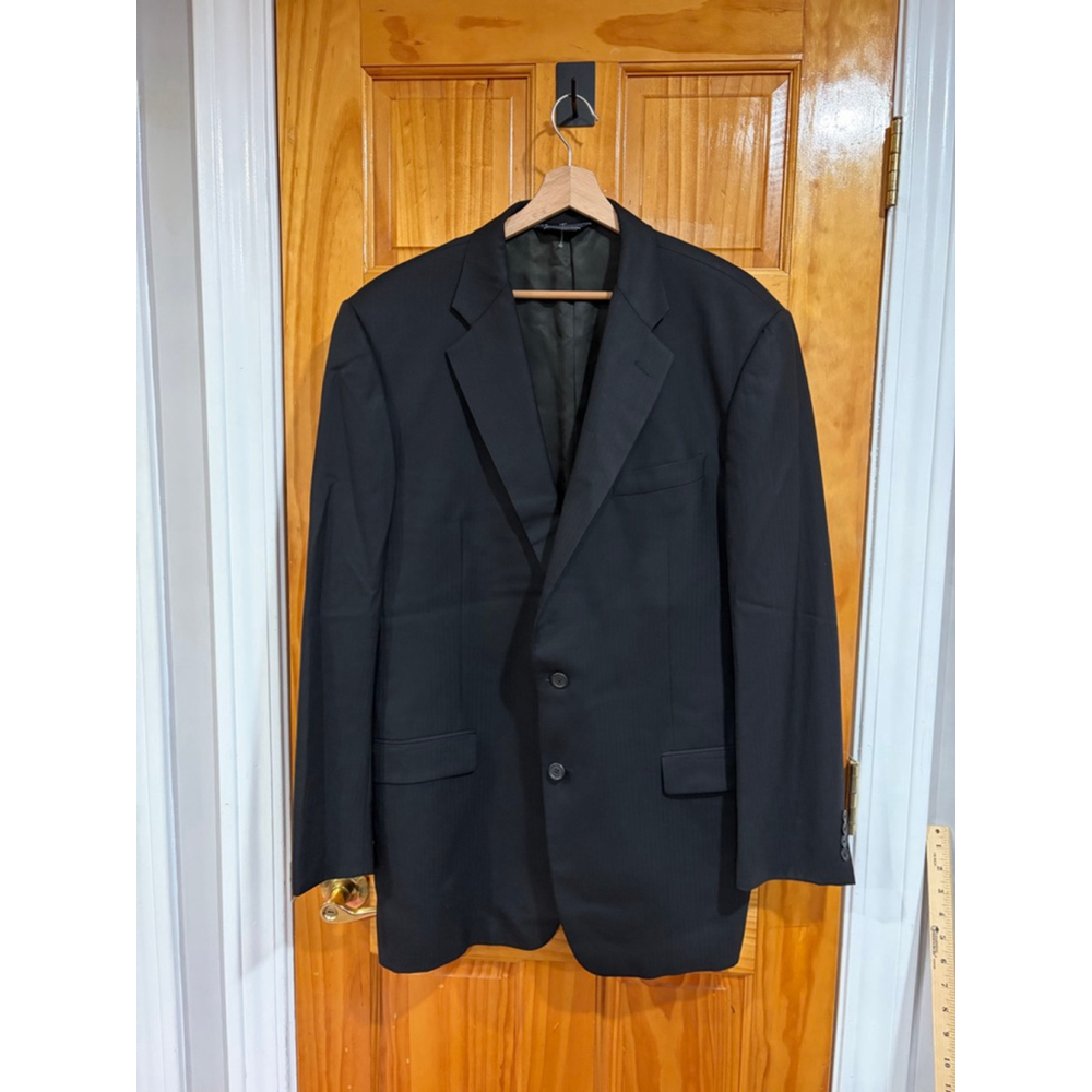 Gieves & Hawkes Savile Row Wool Blazer Jacket Black 43 Long London